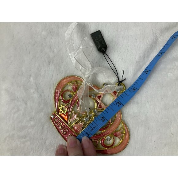 Matashi King David's Crown with Star of‎ David Hanging Ornament Gold Pink - Picture 7 of 7